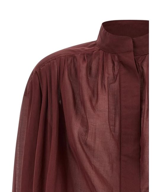 ANDAMANE Red Rania Ruffled Mini Dress