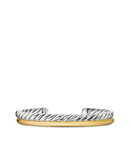 David Yurman Metallic 18K And Sterling Dy Mercer Two Row Bangle
