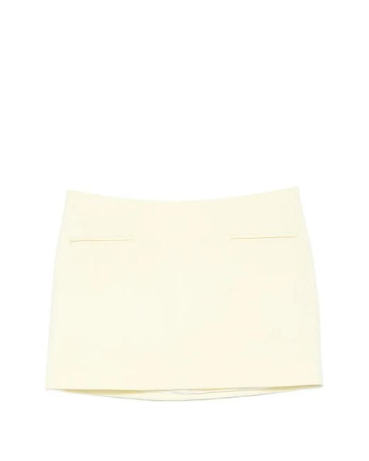 A.M.G Natural Welt-Pocket Mini Skirt