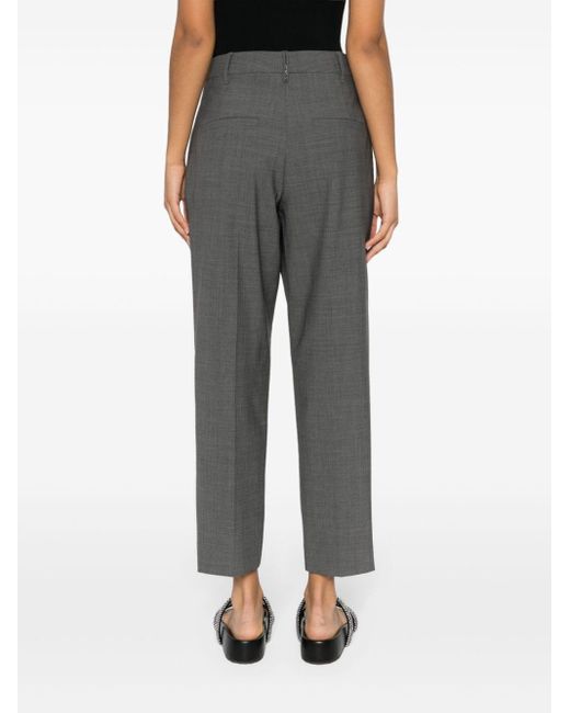Brunello Cucinelli Gray Pleated Tailored Trousers
