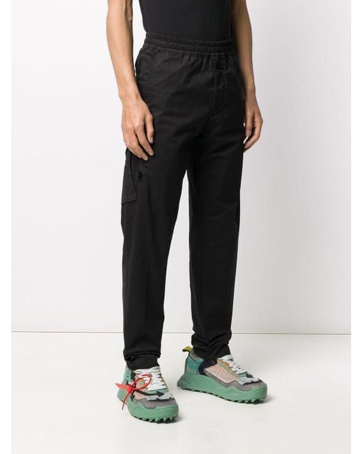 stone island elasticated cuff chino trousers