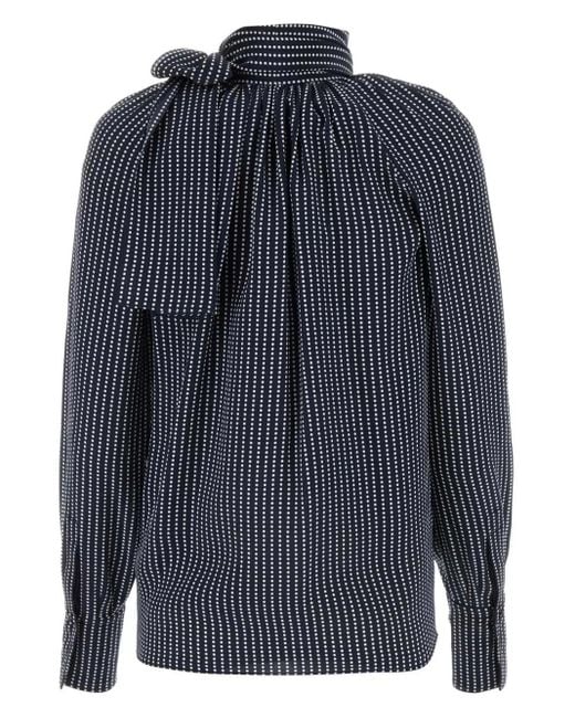 Givenchy Blue Shirt With Pots With Bow