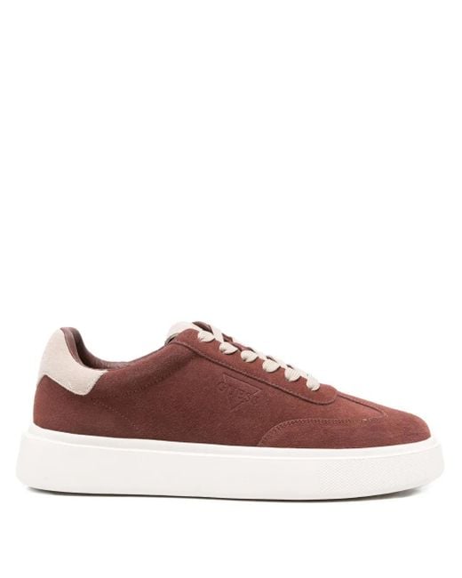 Guess Brown Suede Sneakers for men