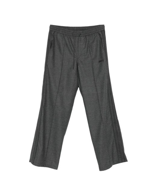 Juun.J Gray Checked Trousers for men