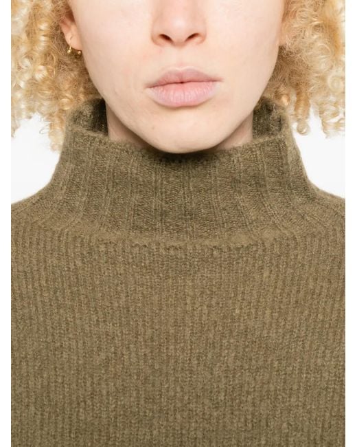 Pinko Green High-Neck Sweater