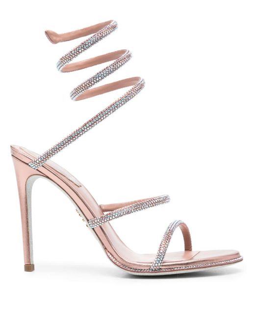 Rene Caovilla Pink Cleo Burano 105mm sandals