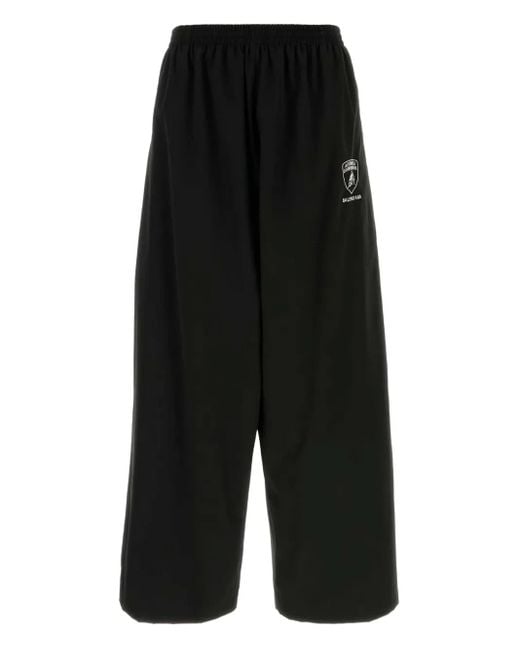 Balenciaga Black X Automobili Lamborghini Logo Track Pants for men