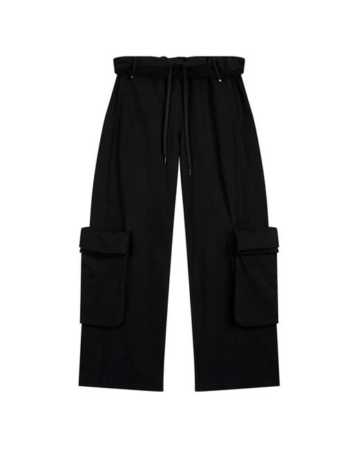OPEN YY Blue Rolled Waist Cargo Trousers