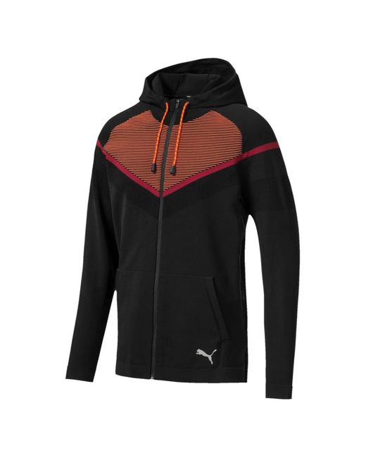 PUMA Black Reactive Evoknit Track Jacket for men