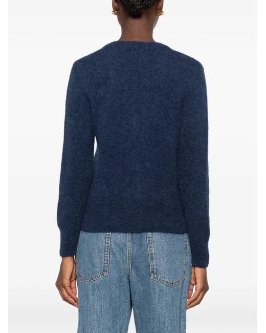 Base London Blue V-Neck Cardigan