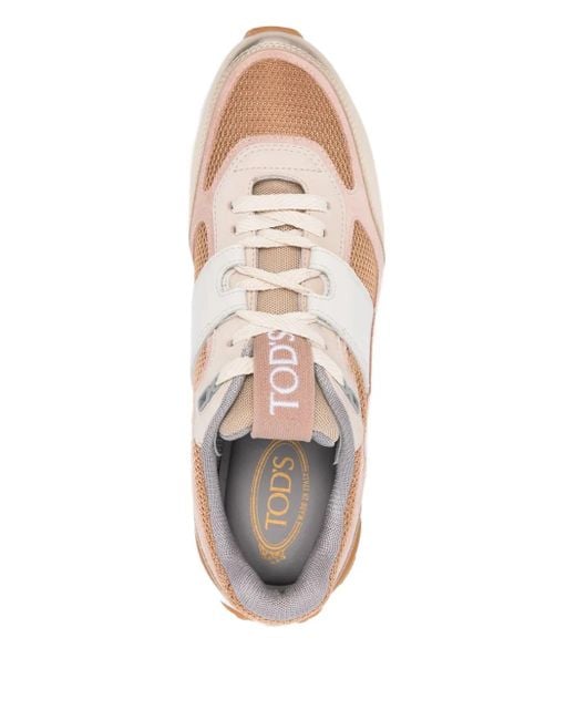 Tod's Pink Platform Mesh Sneakers