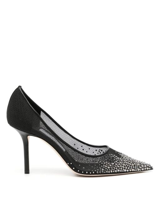 Jimmy Choo Black Love Pumps Mit Kristallen 85Mm