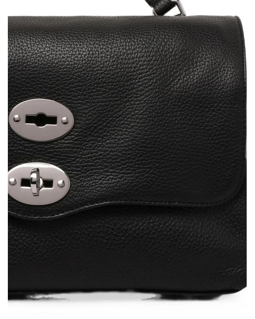 Zanellato Black Small Postina Stud-Embellished Tote Bag
