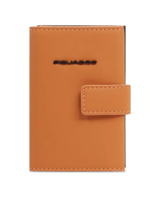 Piquadro Orange Pop-Up Cardholder for men