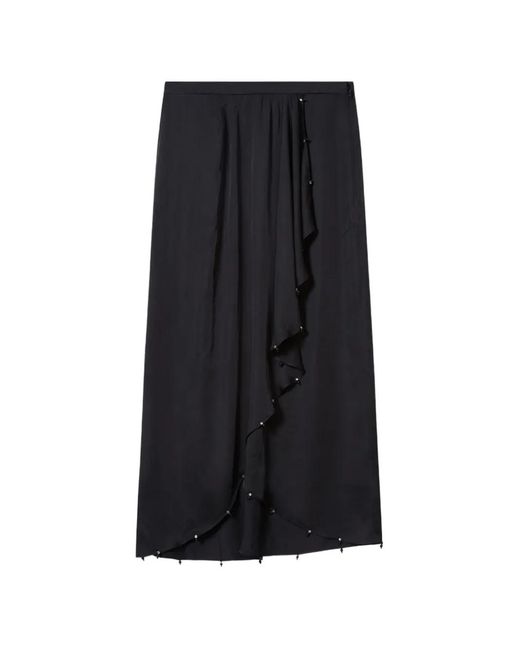 Isabel Marant Black Vanille Draped Midi Skirt