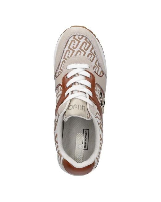 Liu Jo White Monogram Jacquard Super-Platform Sneakers