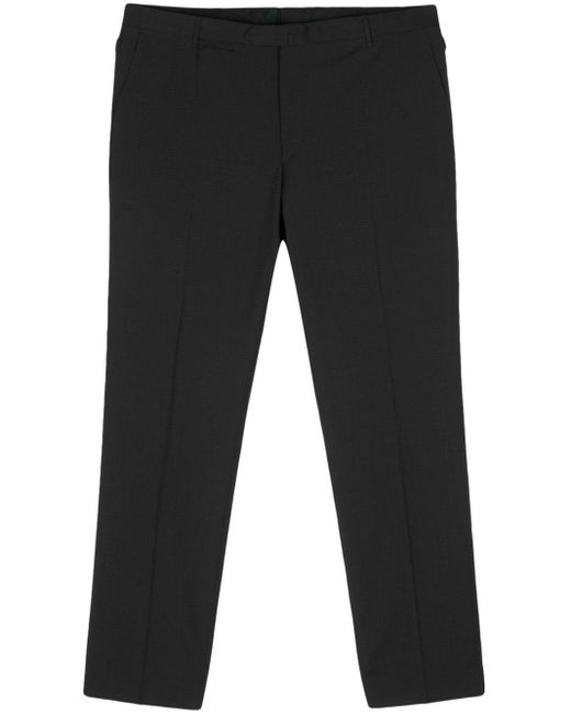 Corneliani Black Leader Wool Tailored Trousers for men