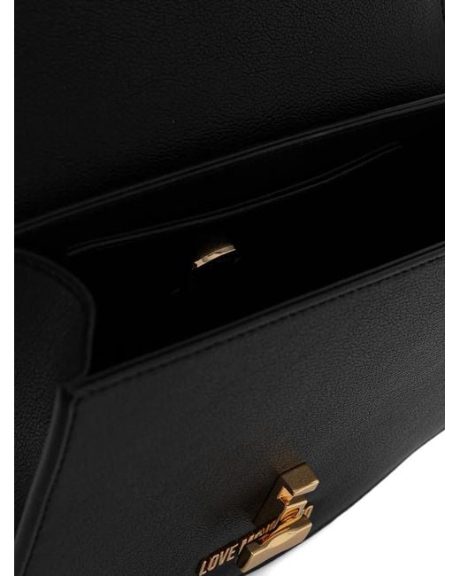 Love Moschino Black Logo-Detail Tote Bag