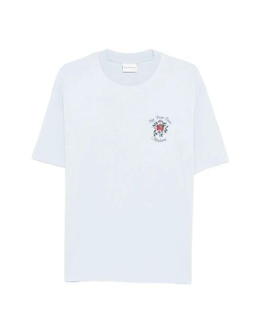 Drole de Monsieur White Floral-Print T-Shirt