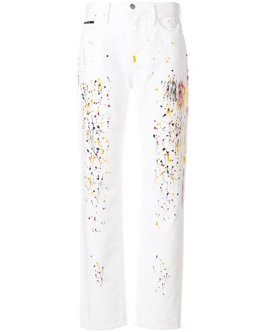 Calvin Klein Denim Straight Leg Paint 