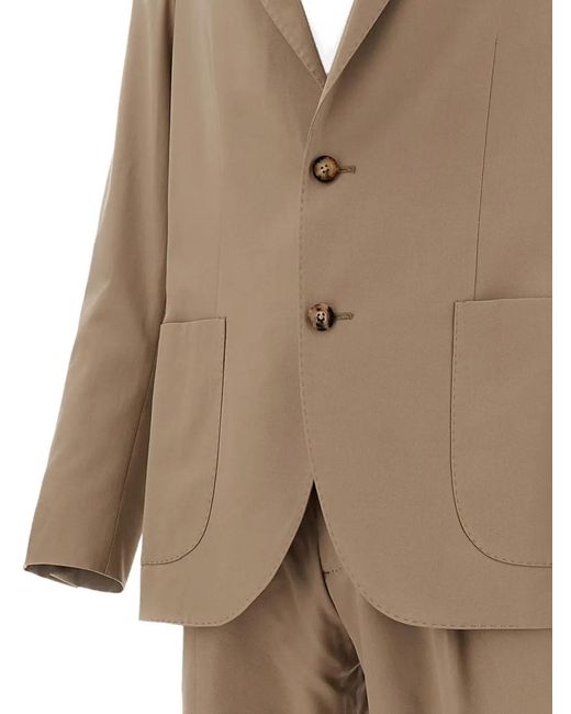 Boglioli Natural Single-Breasted Patch-Pocket Suit for men