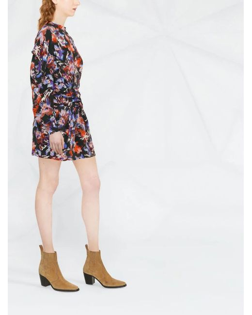 IRO Blue Merera Abstract-Print Dress