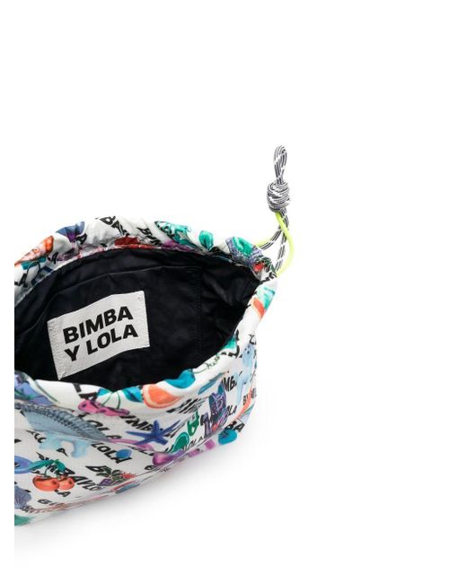 Bimba Y Lola Floral-print Shopper Tote Bag In Black