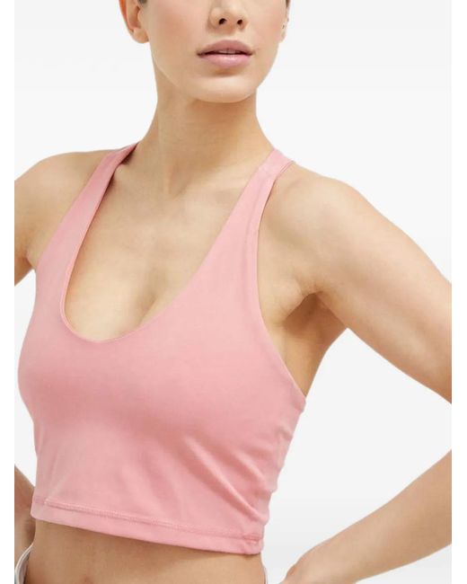 DKNY Pink Scoop Neck Crop Top