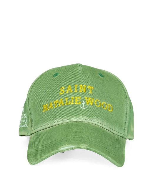 PALY Green Saint Natalie Wood Embroidered Cap for men