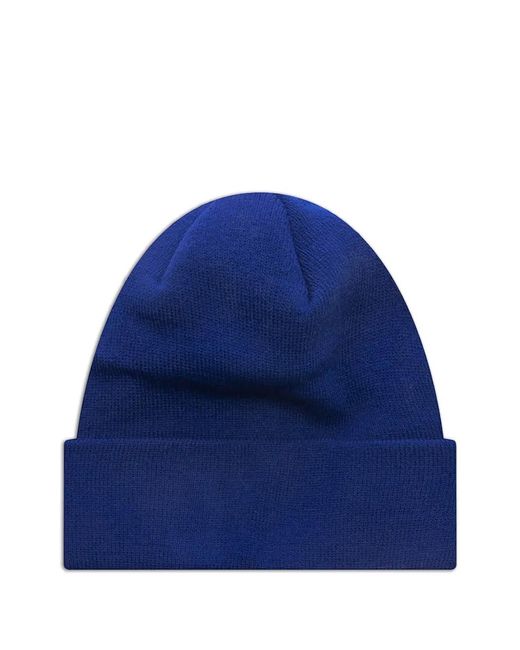 Neighborhood Blue Logo-Patch Beanie Hat for men