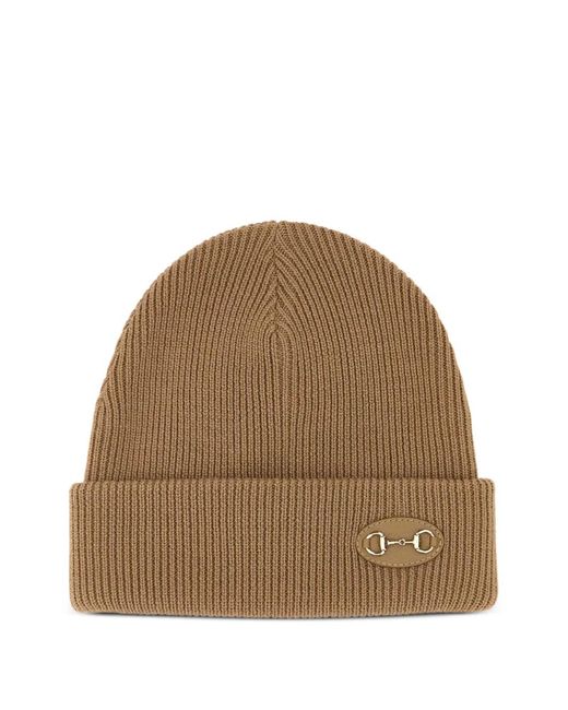 Gucci Brown Horsebit Wool Beanie