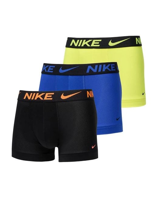 Nike Black Dri-Fit Logo-Waistband Boxers (Pack Of Three) for men