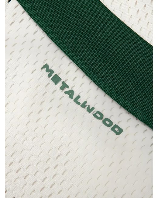 METALWOOD STUDIO White Quarter-Zip Jersey Polo Shirt for men