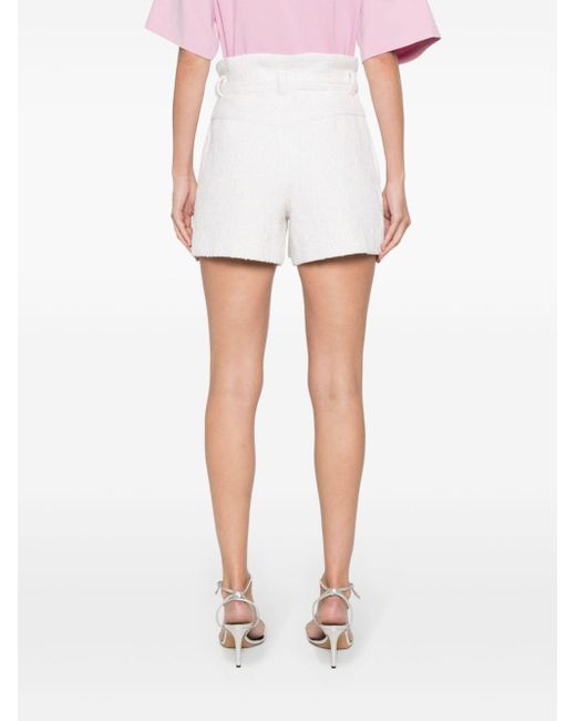 IRO White Vanay Tweed Shorts
