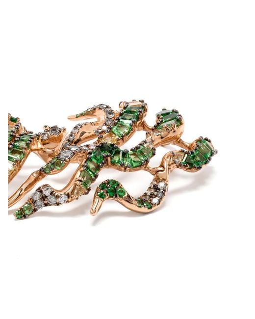 Bibi Van Der Velden Metallic 18Kt Rose Smoke Haze Multi-Stone Earrings