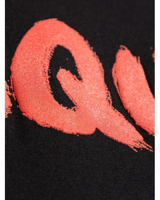 Alexander McQueen Katoenen T-shirt Met Logoprint in het Black voor heren