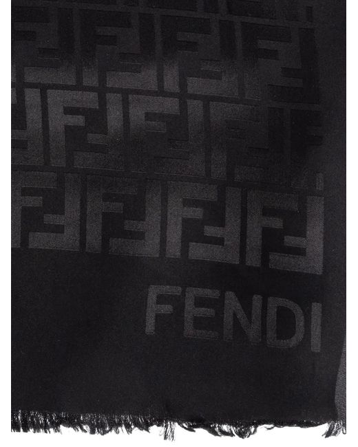 Fendi Black Ff Shawl