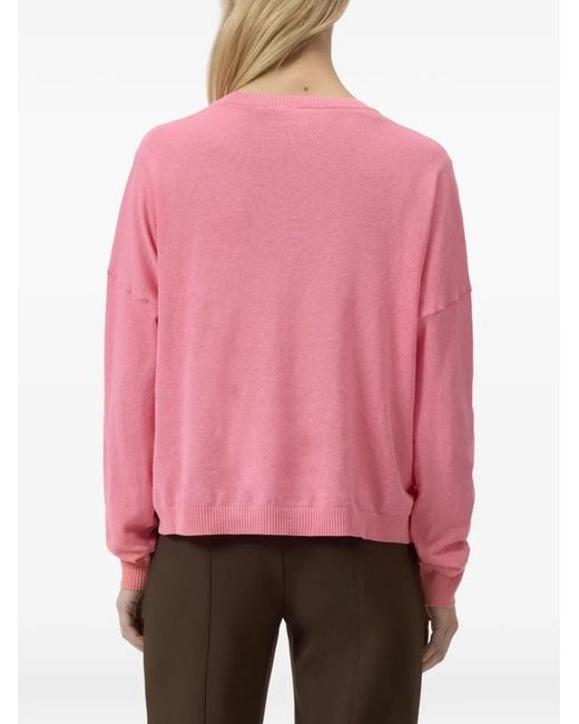 Closed Pink Crew Neck Long-Sleeve Sweater