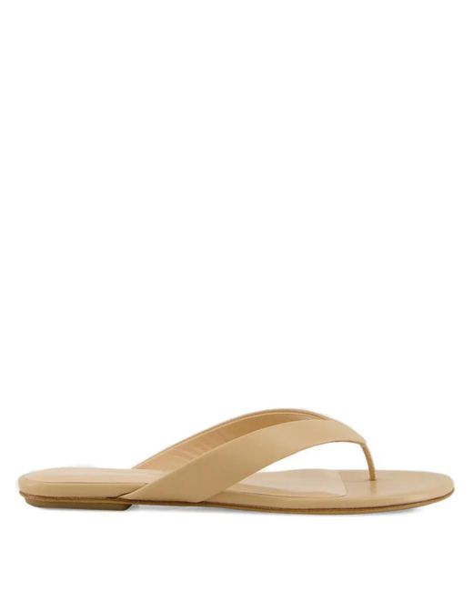 Le Monde Beryl Natural Flache Sandalen Mit Zehensteg