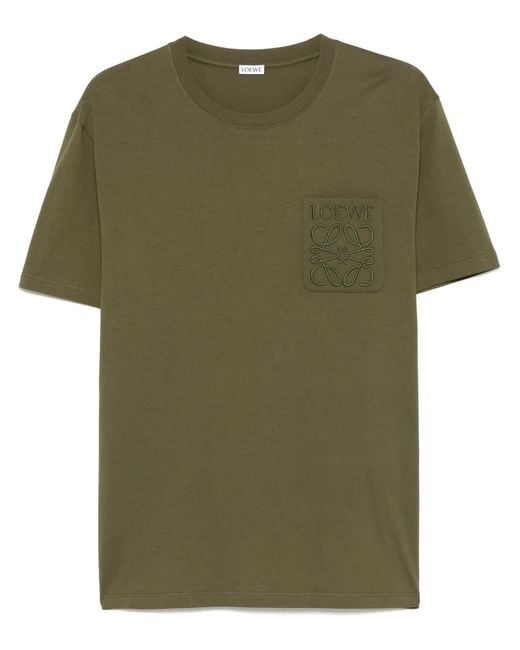 Loewe Green Cotton Anagram T-Shirt for men