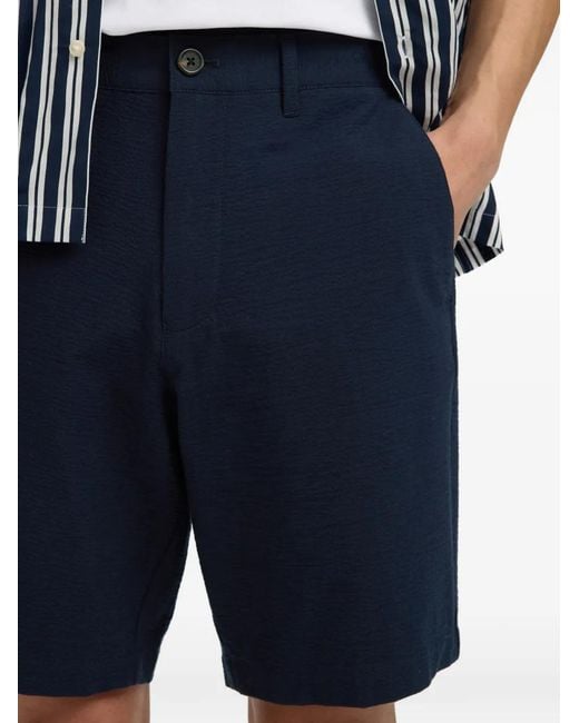 SELECTED Blue Seersucker Shorts for men