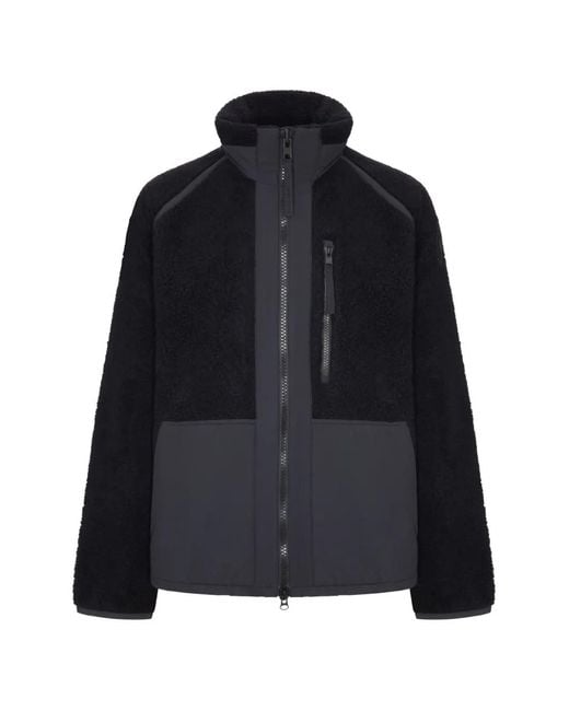 Canada Goose Blue Westport Fleece-Texture Panelled Jacket for men
