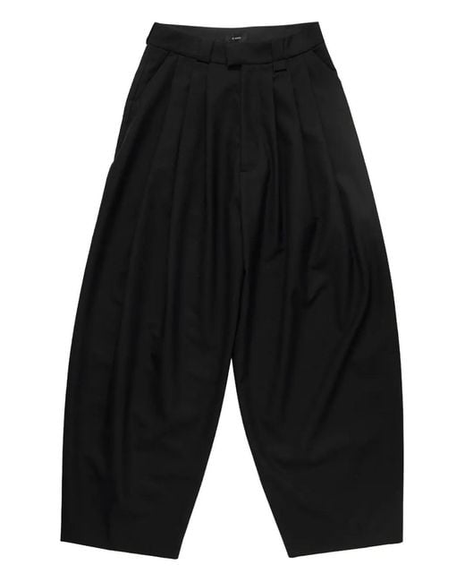 Willy Chavarria Black Cascada Pleated Trousers for men