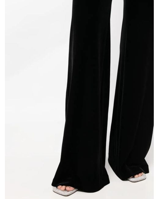 Galvan ベルベット ワイドパンツ Black