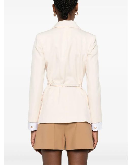 Elisabetta Franchi ベルテッド ジャケット Natural