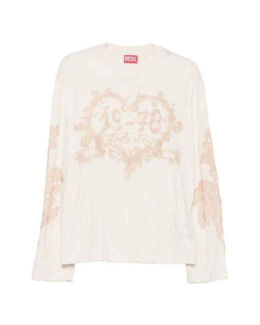 DIESEL White T-Hilary-Ls-Aa1 Maglietta