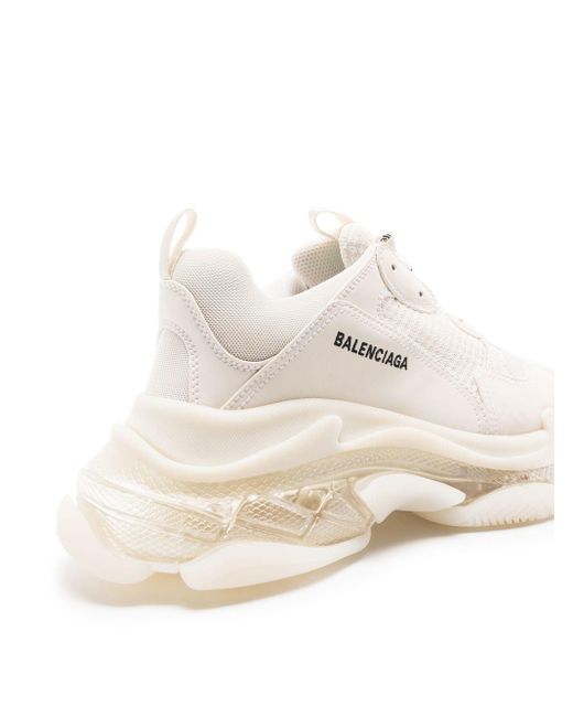 Balenciaga White Triple S Low-top Sneakers for men