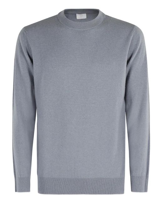 Eleventy Gray Cashmere Crew-Neck Sweater for men