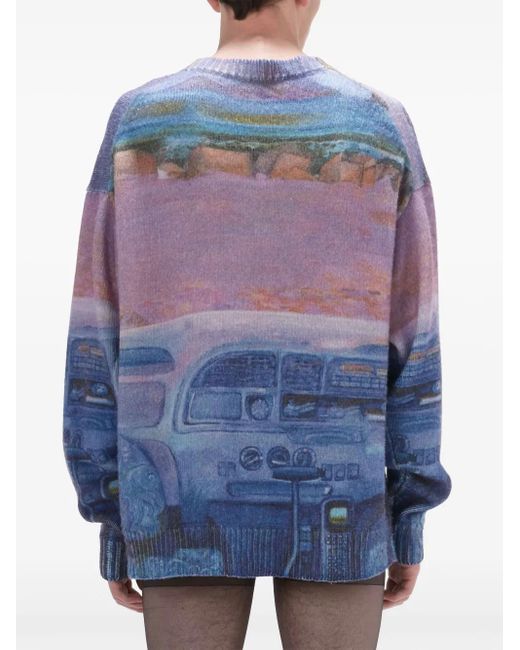 J.W. Anderson Blue Printed Jumper for men