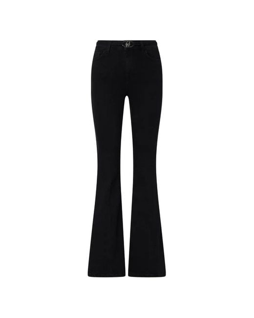 Liu Jo Black High-Waisted Bootcut Jeans